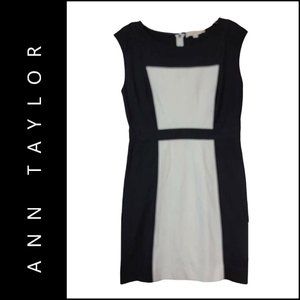 Ann Taylor Loft Womens Sheath Stretch Dress Sleeveless Size 10 Black